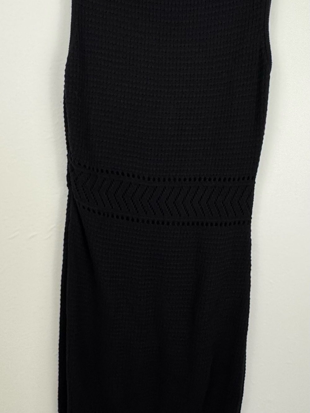Z Supply Black Knit Sweater Tank Dress Size Medium Sleeveless Midi Maxi Cover Up - Picture 8 of 14